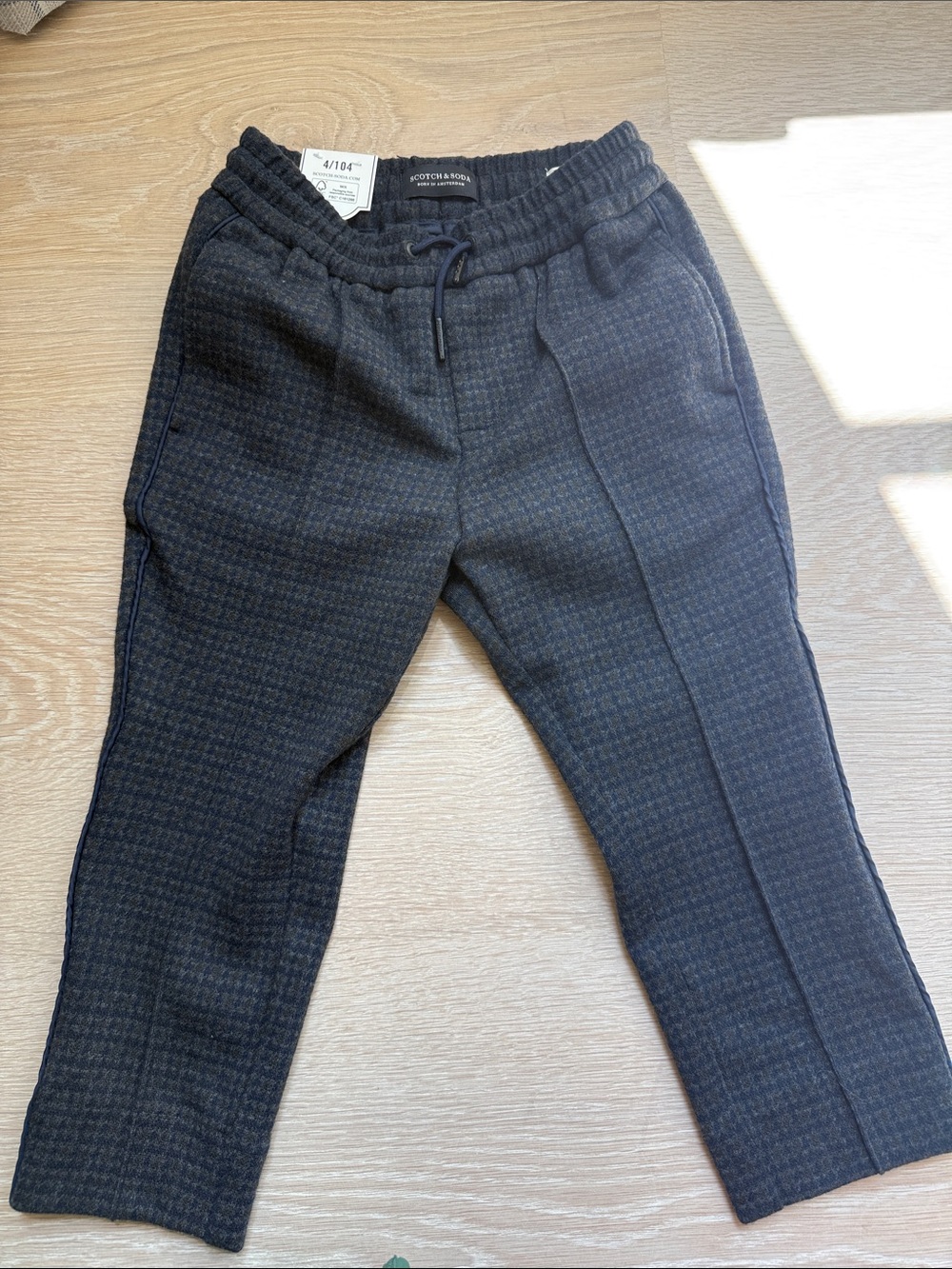 Scotch & Soda Kids Charcoal Houndstooth Jogger Pants